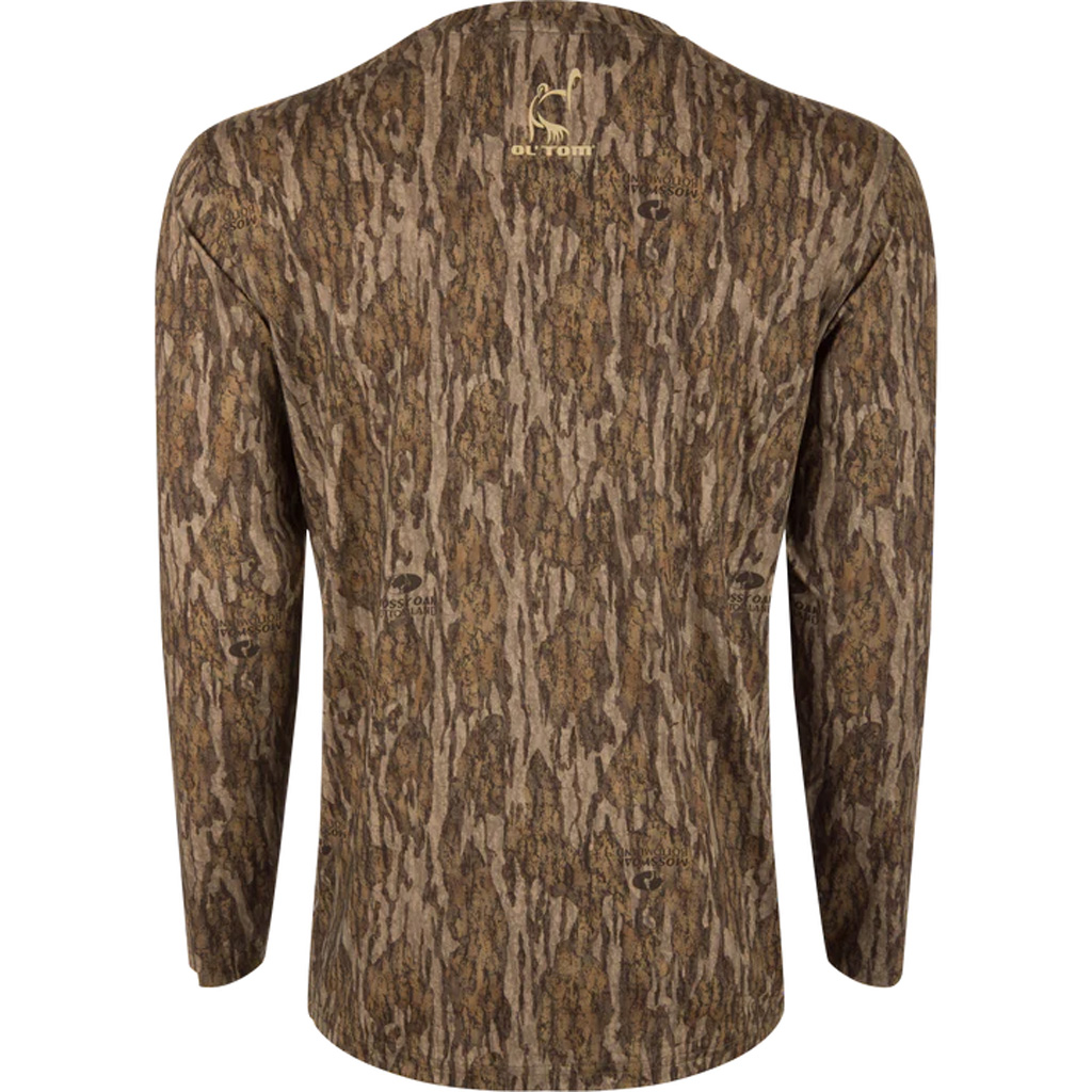 1410012_2.jpg Drake Ol' Tom Performance Crew Camo Print LS MO Bottomland 2XLarge - Image 1