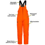 Blocker Drencher Insulated Bib Blaze Orange Large - Image 2