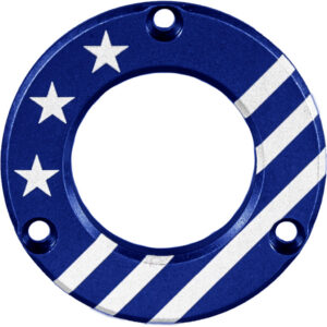 Axcel Driver Hubcap Blue w/Engraving Made In USA/Patriotic Theme