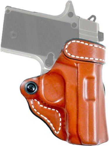 155TA8JZ0.jpg DESANTIS CRISS-CROSS HOLSTER - OWB RH LEATHER SIG P365 TAN - Image 1