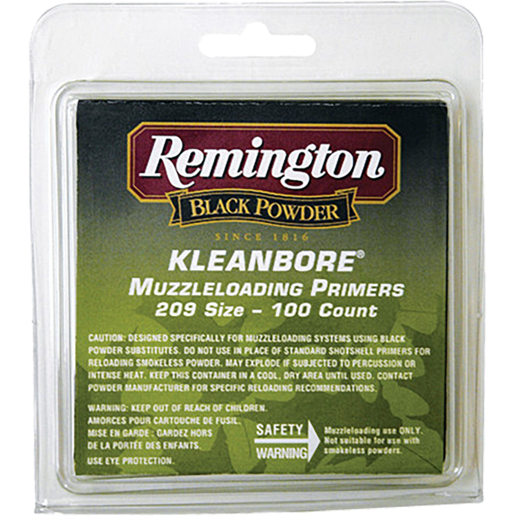 1701102_1.jpg Remington Kleanbore Muzzleloading Primers 209 Primer 100 pk. HAZMAT - Image 1