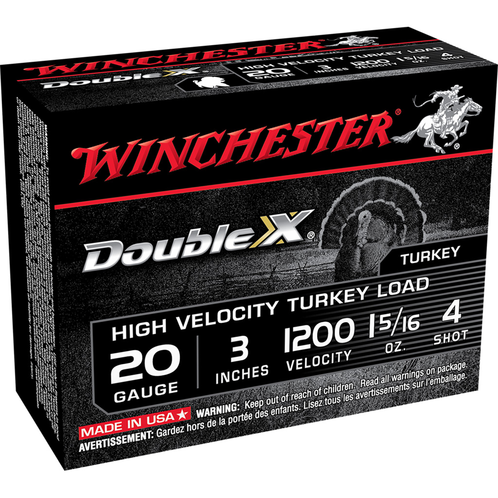 1701194_1.jpg Winchester Double X High Velocity Turkey Load 20 ga. 3 in. 1 5/16 oz. 4 Shot 10 rd. - Image 1