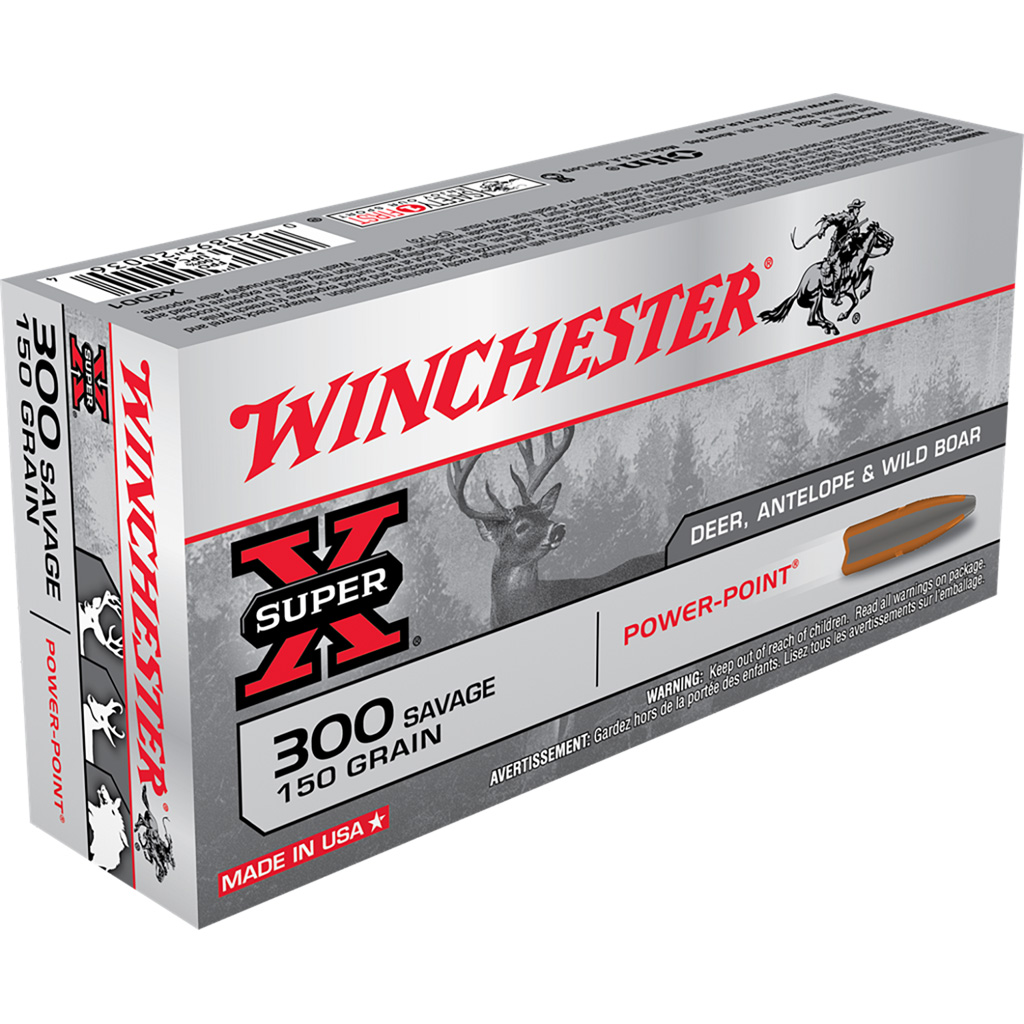 1701309_1.jpg Winchester Super-X Rifle Ammo 300 Savage 150 gr. Power-Point 20 rd. - Image 1