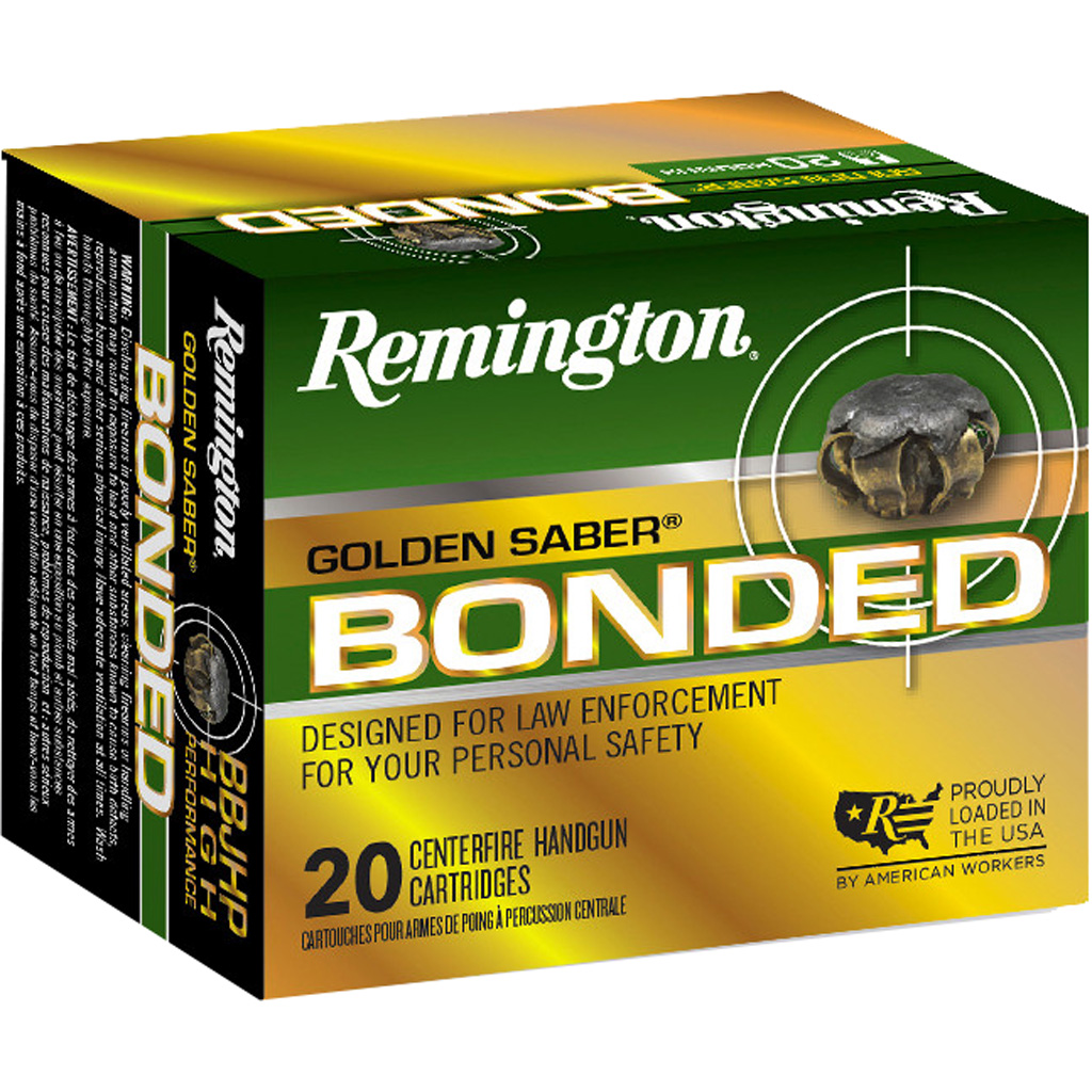 1701463_1.jpg Remington Golden Saber Bonded Handgun Ammo 45 ACP 230 gr. BJHP Bonded 20 rd. - Image 1