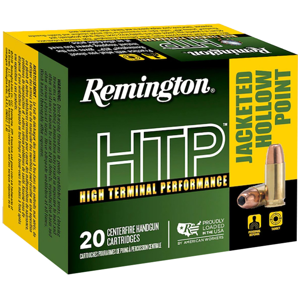 1701485_1.jpg Remington HTP Handgun Ammo 40 S&W 155 gr. JHP 20 rd. - Image 1