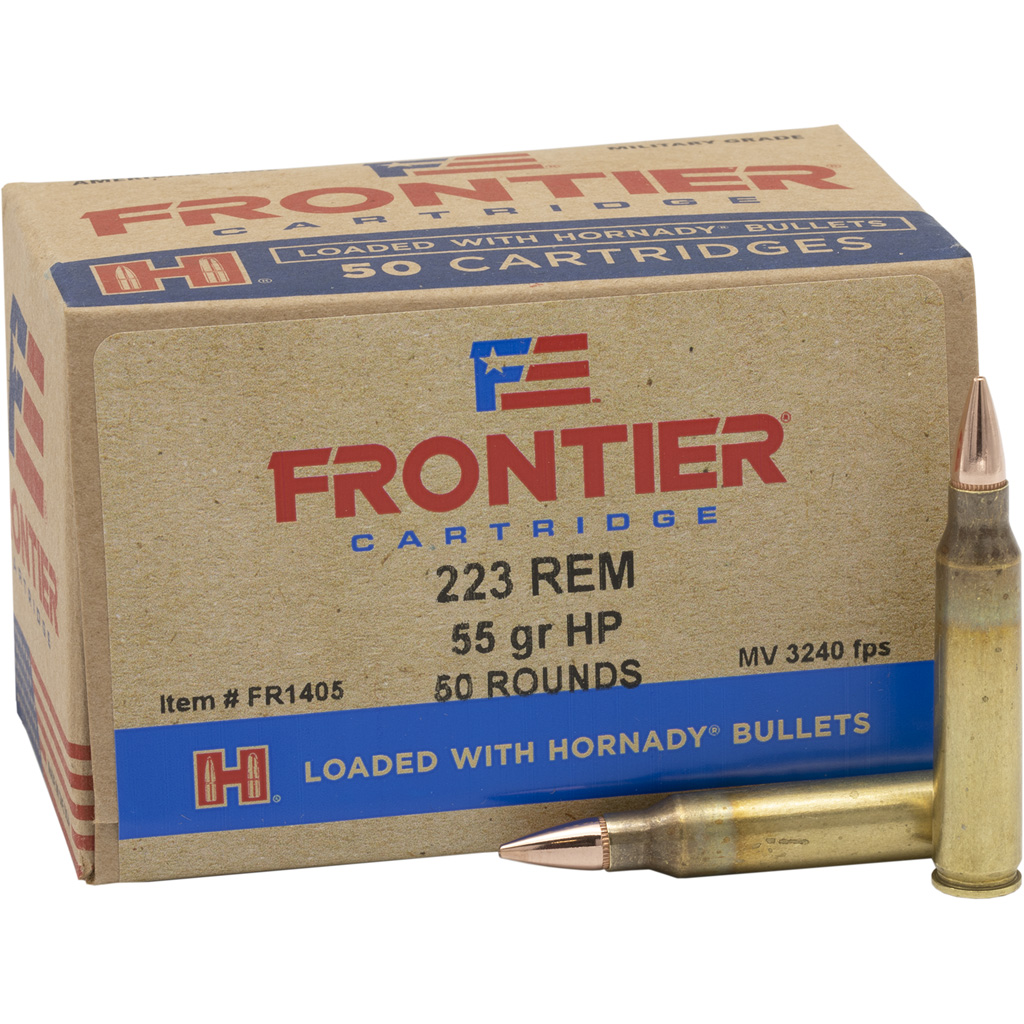 1701863_1.jpg Hornady Frontier Rifle Ammo 223 Rem. 55 gr. Hollow Point Match 50 rd. - Image 1