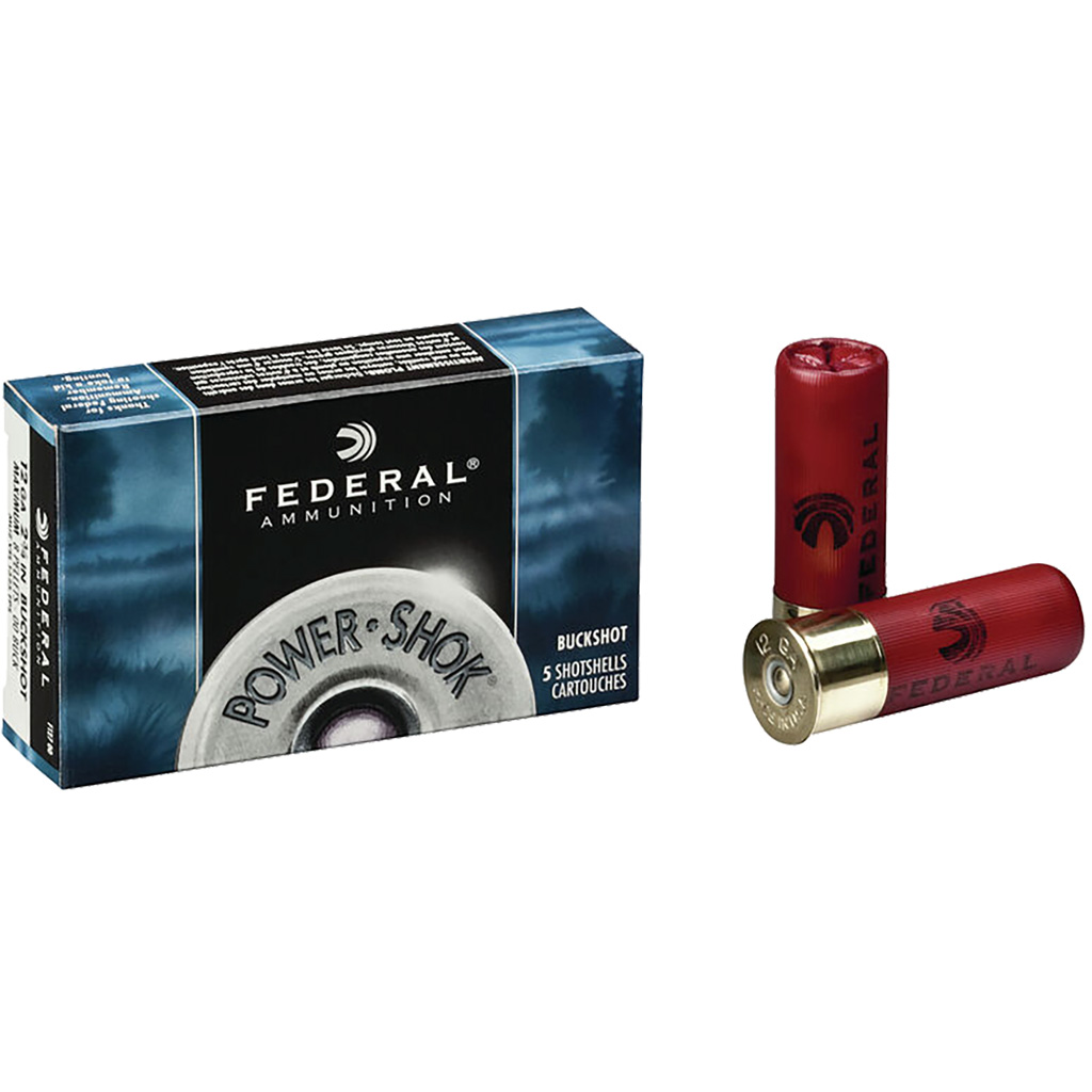 1702224_1.jpg Federal Power-Shok Shotgun Ammo 16 ga. 2.75 in. 12 Pellets 1 Buck 5 rd. - Image 1