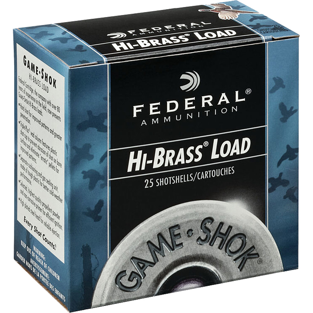 1702268_1.jpg Federal Game-Shok Hi-Brass Load 16 ga. 2.75 in. 1 1/8 oz. 4 Shot 25 rd. - Image 1