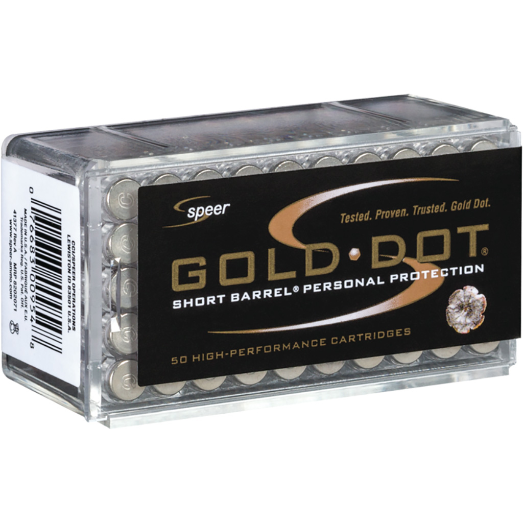 1702422_1.jpg Speer Gold Dot Short Barrel Handgun Ammo 22 WMR 40 gr. HP 50 rd. - Image 1