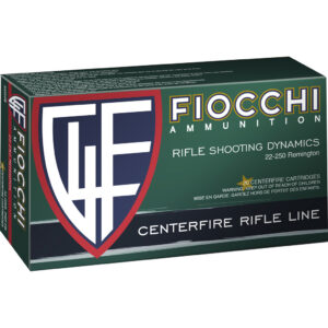 Fiocchi Field Dynamics Centerfire Rifle Ammo 22-250 Rem. 55 gr. PSP 20 rd.