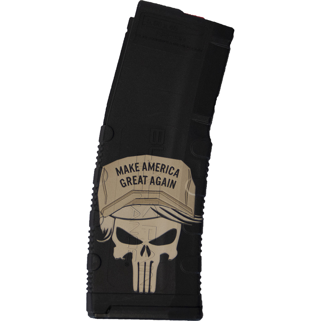 1703430_1.jpg Black Rain Ordnance Lasered AR15 Magazine Trump Punisher 30 rd. - Image 1