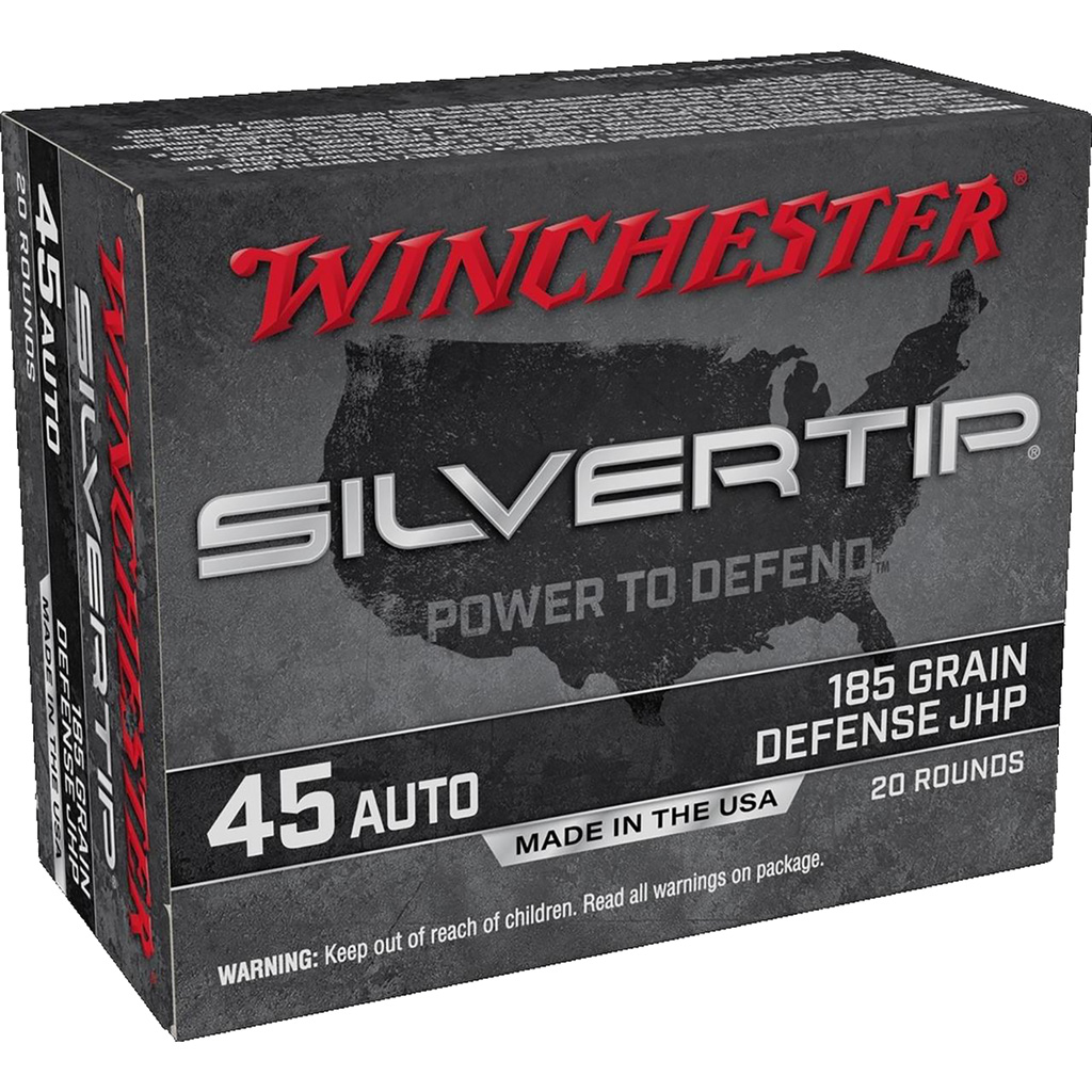 1703451_1.jpg Winchester Super-X Pistol Ammo 45 ACP 185 gr. Silvertip HP 20 rd. - Image 1