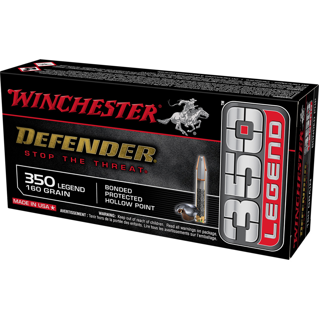 1704145_1.jpg Winchester Defender Rifle Ammo 350 Legend 160 gr. Bonded PHP 20 rd. - Image 1