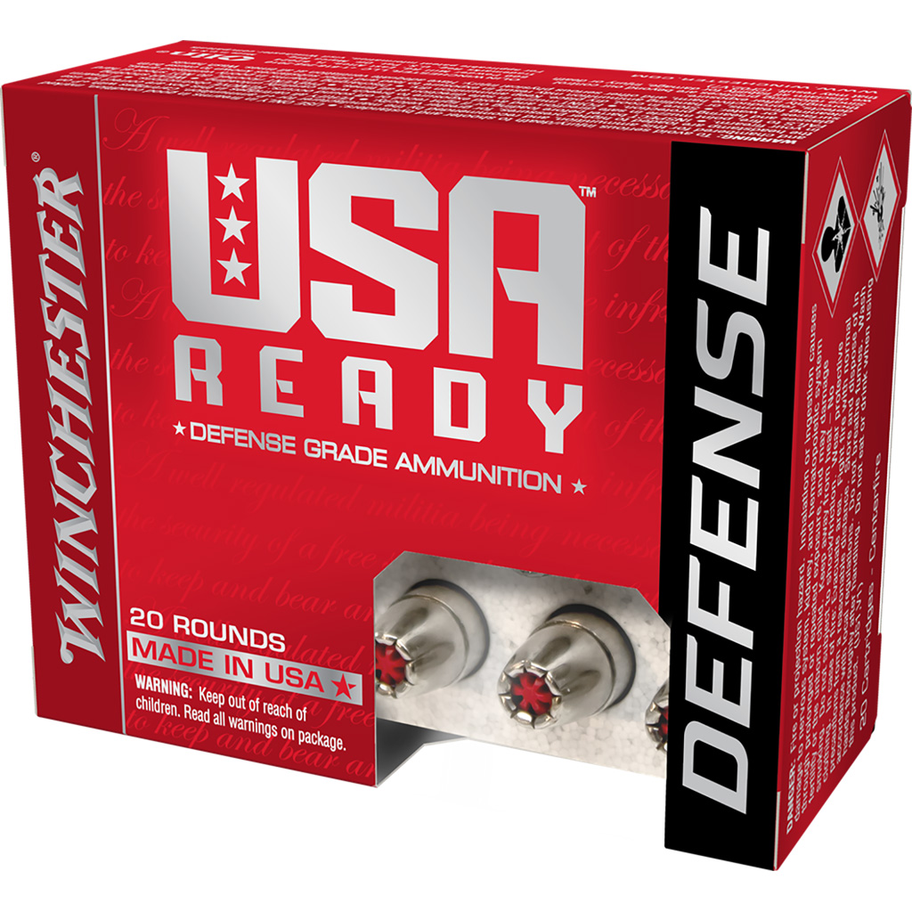 1704149_1.jpg Winchester USA Ready Defense Pistol Ammo 9mm 124 gr. Hex-Vent HP 20 rd. - Image 1