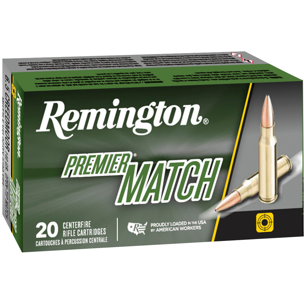 1704522_1.jpg Remington Premier Match Centerfire Rifle Ammo 6.5 Creedmoor 140 gr. Barnes OTMBT 20 rd. - Image 1