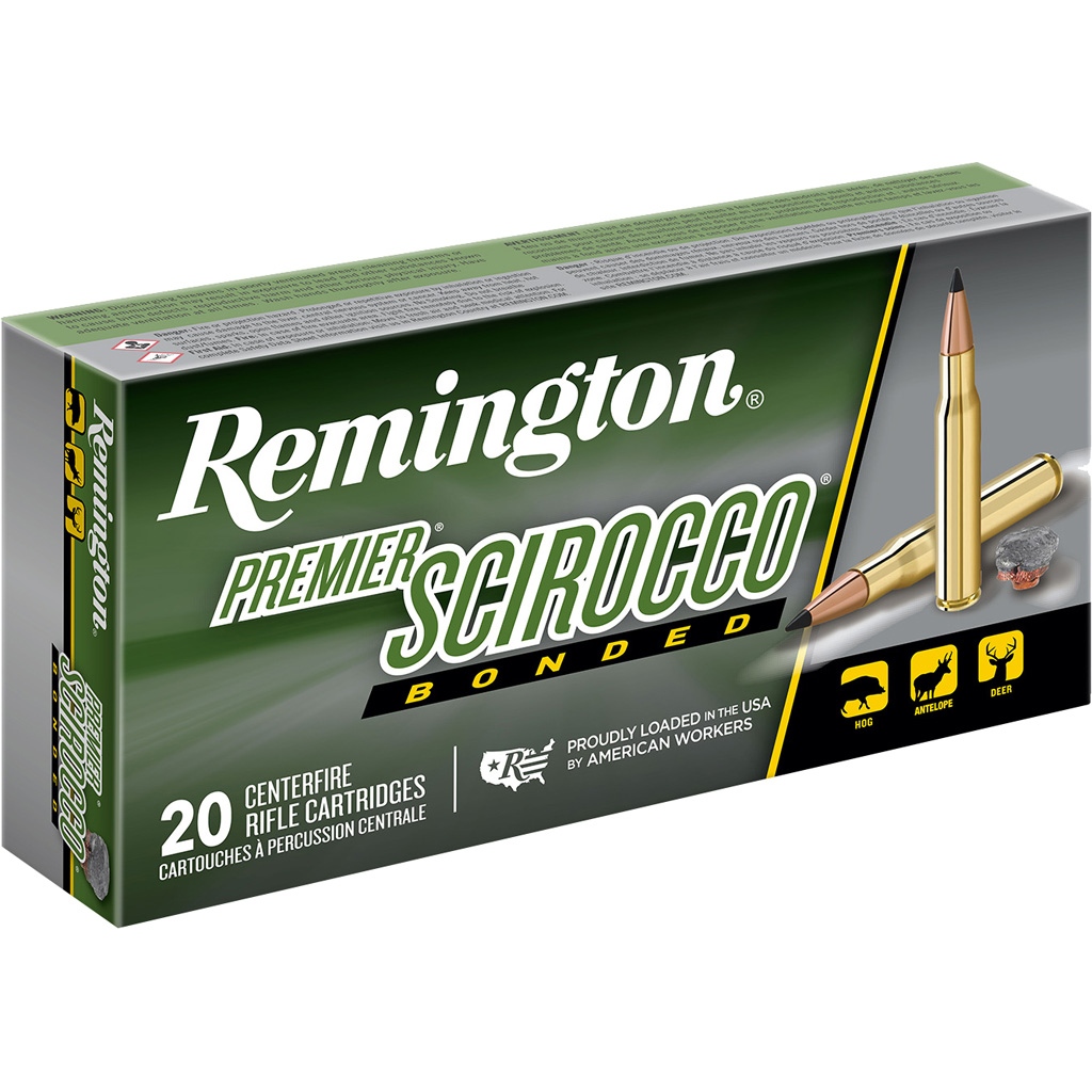 1704524_1.jpg Remington Premier Scirocco Centerfire Rifle Ammo 243 Win. 95 gr. Swift Scirocco Bonded 20 rd. - Image 1