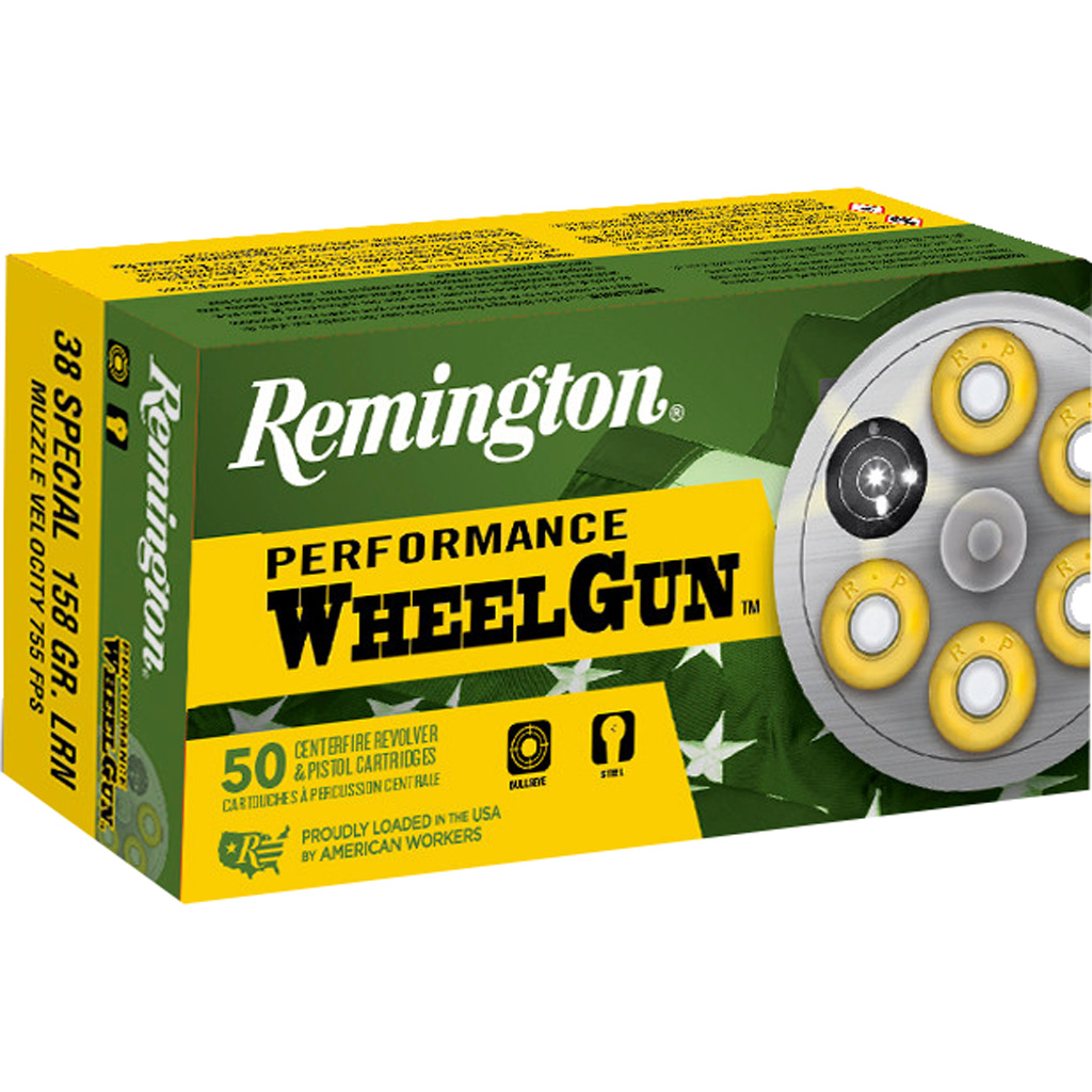 1704548_1.jpg Remington Performance Wheel Gun Ammo 38 Spl. 158 gr. Lead RN 50 rd. - Image 1