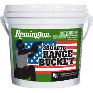 Remington Range Bucket UMC Pistol Ammo 380 ACP 95 gr. FMJ 300 rd.