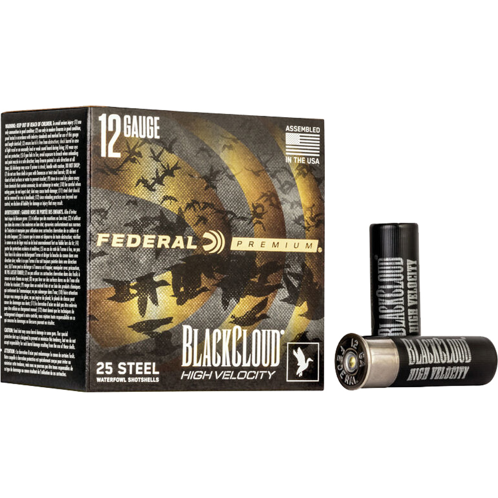 1705582_1.jpg Federal Premium Black Cloud Waterfowl Shotgun Ammo 12 ga. 3 in. 1 1/8 oz. High Velocity 3 Shot 25 rd. - Image 1
