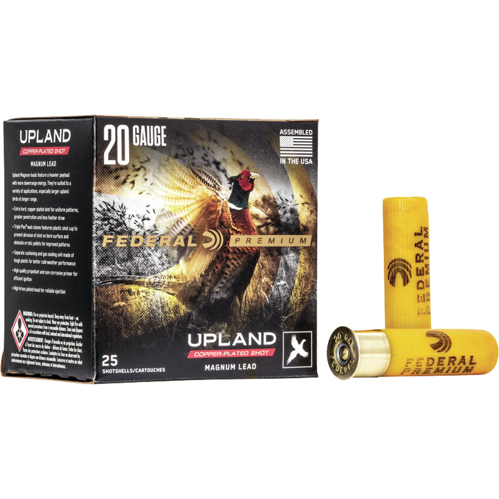 1705587_1.jpg Federal Premium Upland Wing-Shok Ammo 20 ga. 3 in. 1 1/4 oz. 5 Shot 25 rd. - Image 1