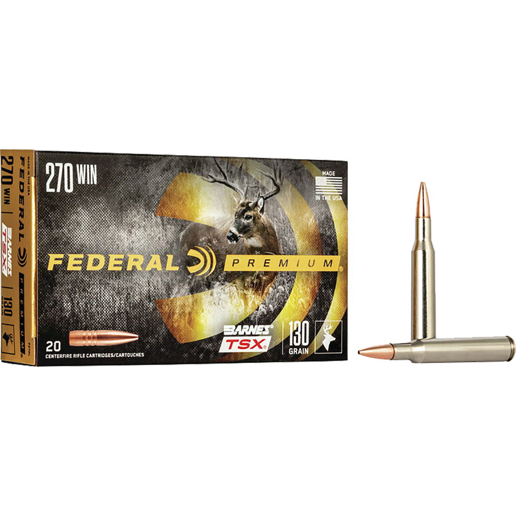 1705645_1.jpg Federal Premium Rifle Ammo 270 Win. 130 gr. Barnes TSX 20 rd. - Image 1