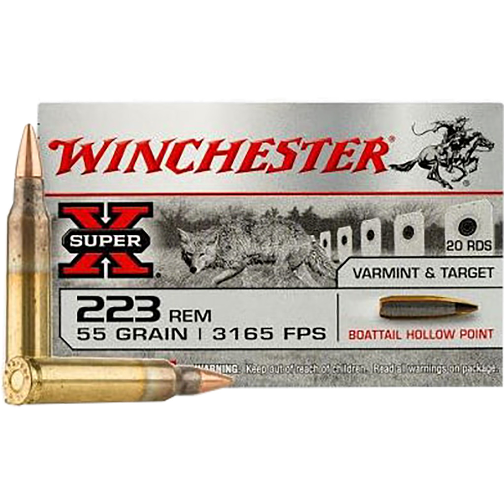 1706144_1.jpg Winchester Super-X Rifle Ammo 223 Rem. 55 gr. BTHP 20 rd. - Image 1
