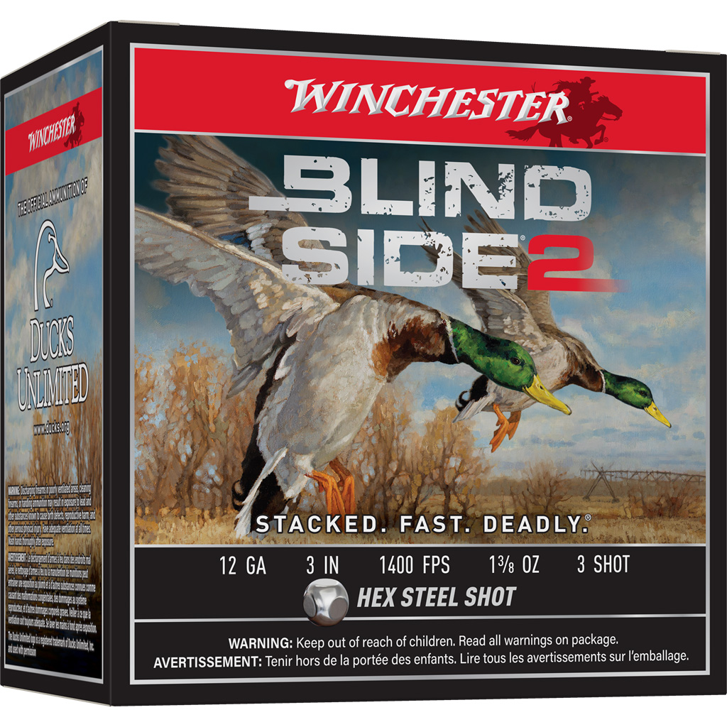 1707184_1.jpg Winchester Blind Side 2 Shotgun Ammo 12 ga. 3 in. 1 3/8 oz. 3 Shot 25 rd. - Image 1