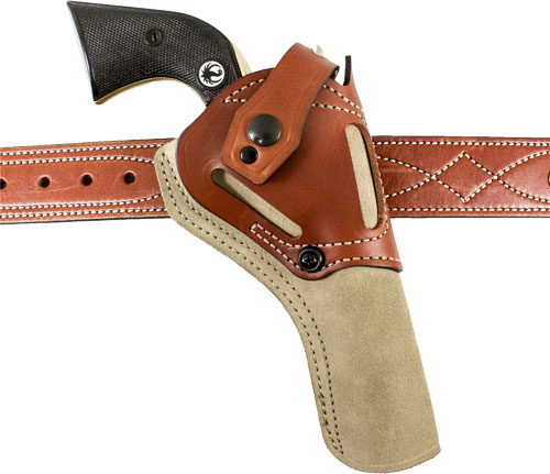 189NJ9QZ0.jpg DESANTIS WILD HOG HOLSTER LTHR - AMBI RUGER WRANGLER 4 5/8" NAT - Image 1