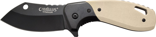 19602-1.jpg CAMILLUS CHONK DROP POINT - 2.75" SS BLADE G10 HANDLE TAN - Image 1
