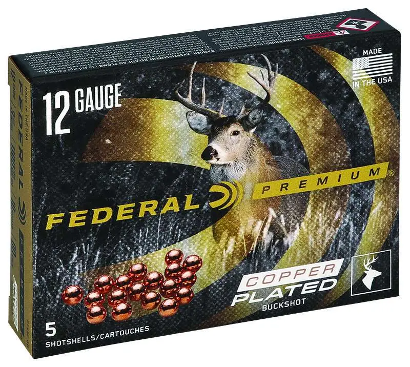 20833-14250800.webp FEDERAL 12GA 2-3/4" MAX. 9 PELLETS-00 BUCK 5 RD/BX 50 BX/CS - Image 1