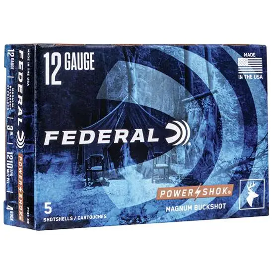 20885-14231127.webp FEDERAL 12GA 3" MAG. 41 PELLETS-4 BUCK 5 RD/BX 50 BX/CS - Image 1