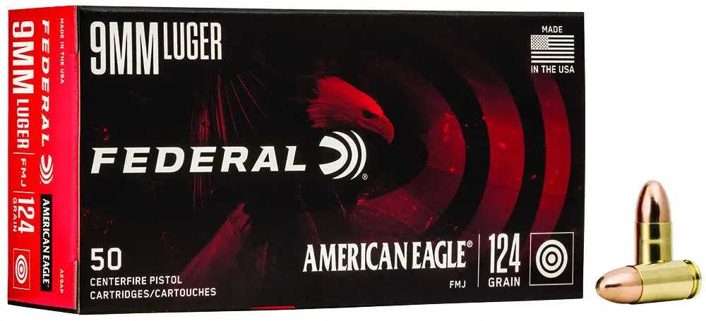 20925-14251033.webp FEDERAL 9MM LUGER 124GR FMJ 50 RD/BX 20 BX/CS - Image 1