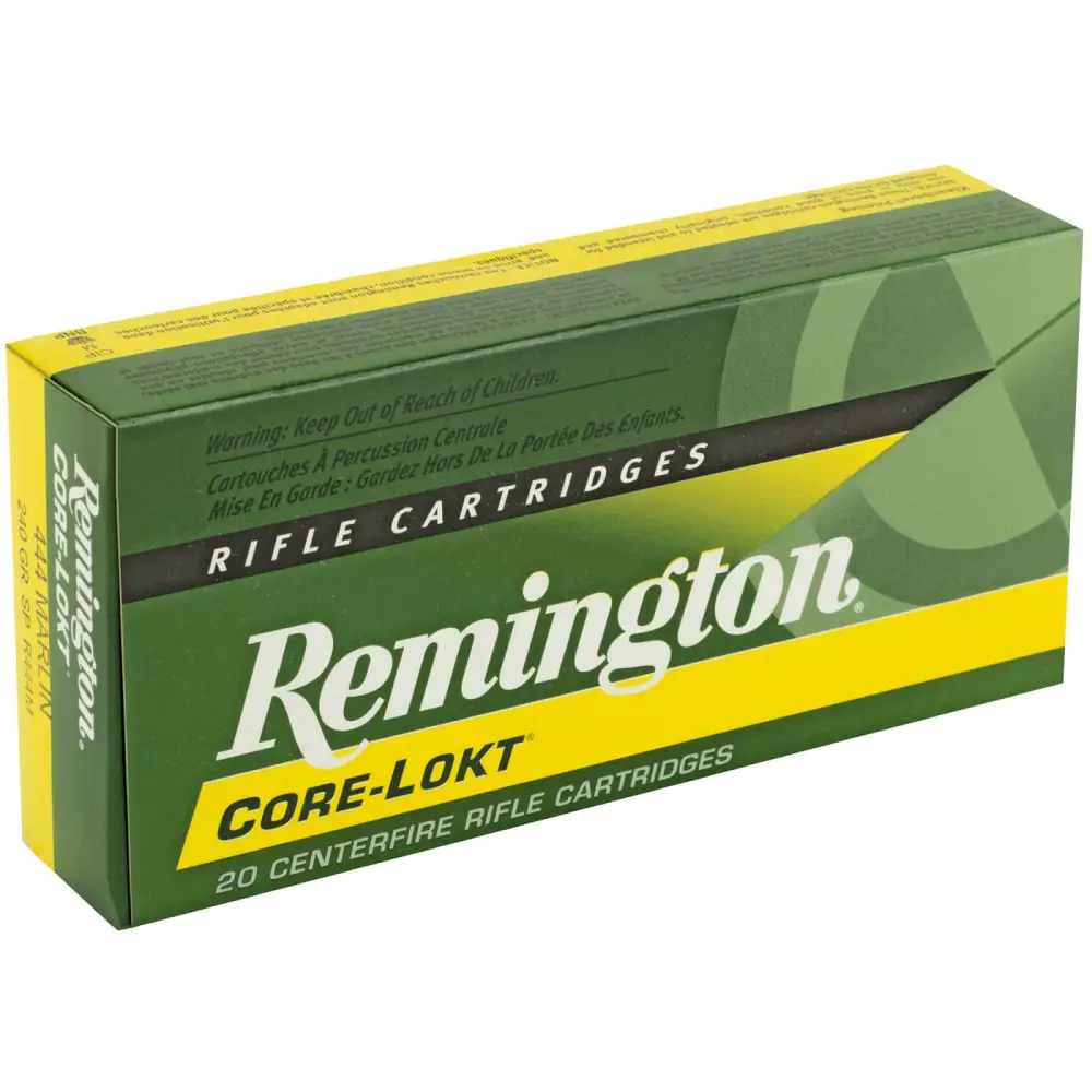 21125-14158761.webp REMINGTON R444M 444 MARLIN 240GR CORE-LOKT SP 20 RD/BX 10 BX/CS - Image 1