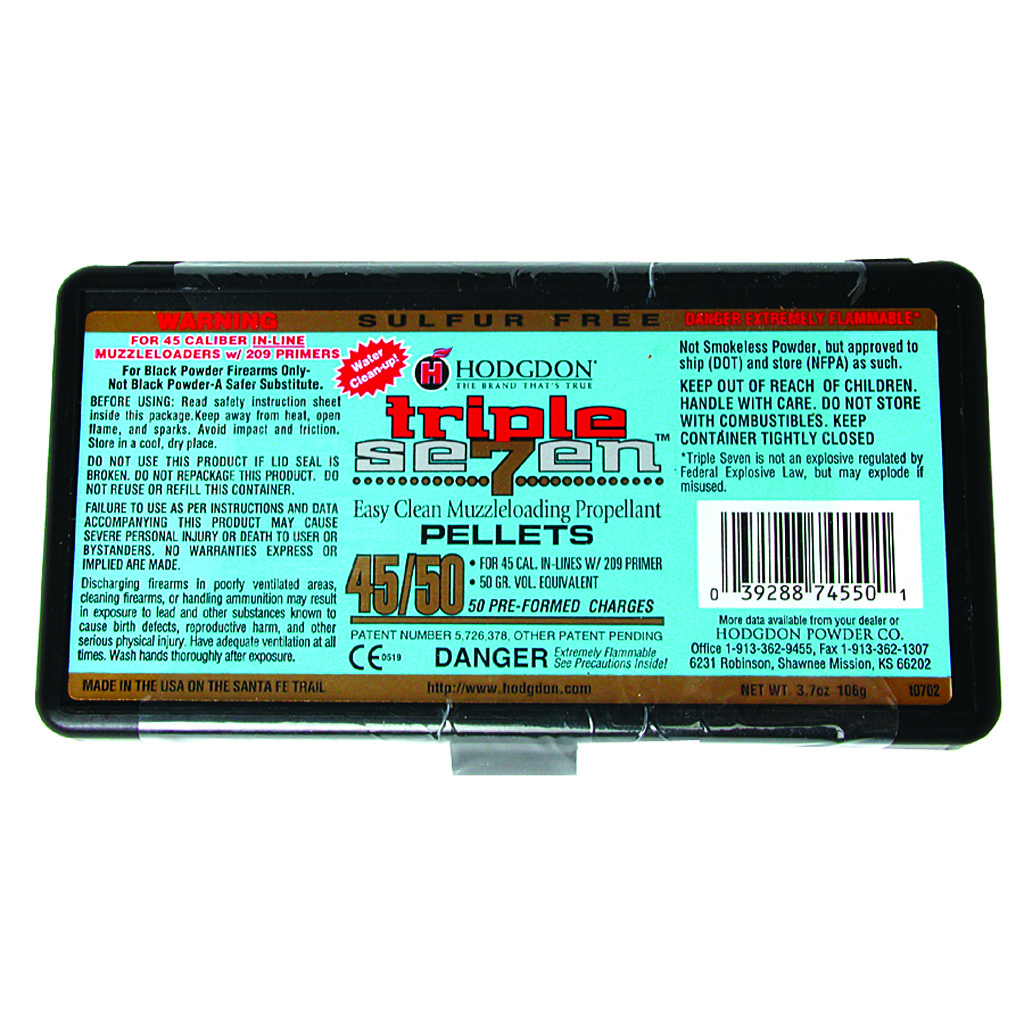 OLYMPUS DIGITAL CAMERA Hodgdon Triple Seven Pellets .45 cal. 50 gr. 50 pk. HAZMAT - Image 1