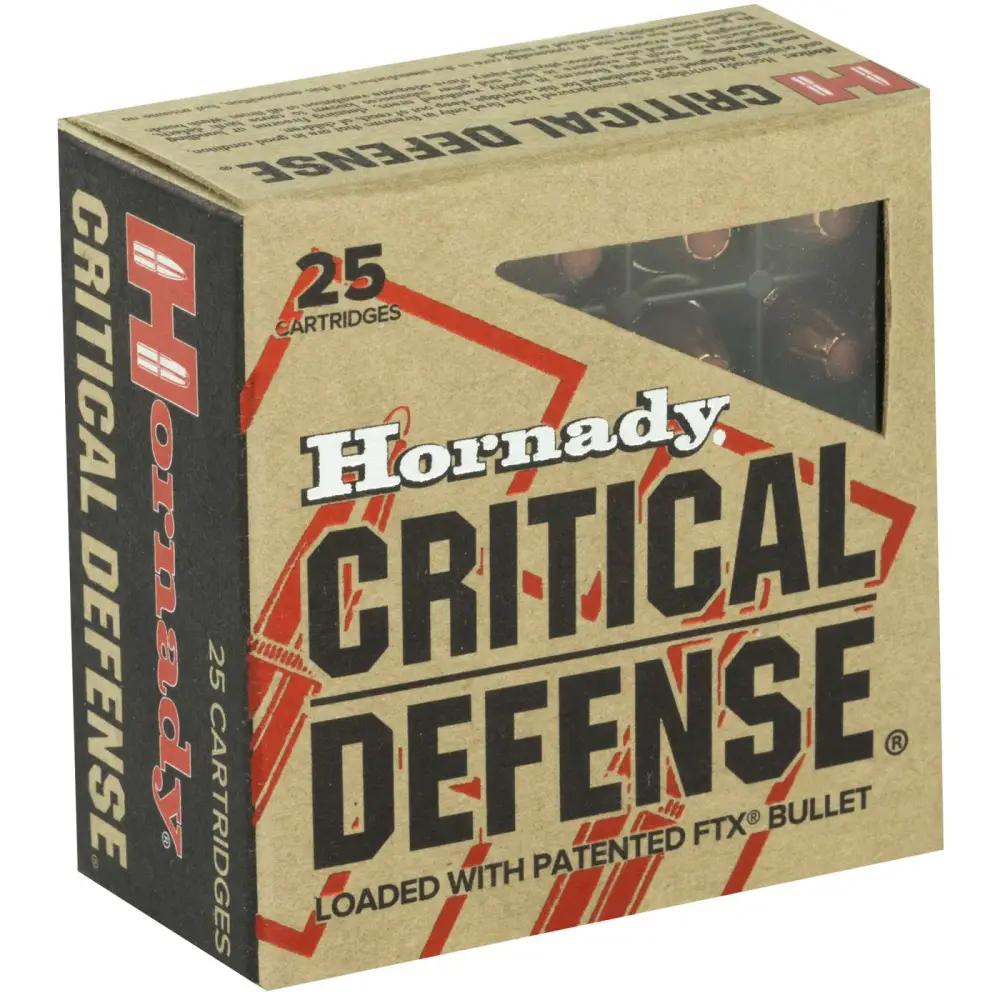 22944-14142762.webp HORNADY CRITICAL DEFENSE 9X18MAK 90GR FTX 25RD BX 250RD CASE - Image 1