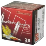 HORNADY SUPERFORMANCE VARMINT 17HORNET 20GR V-MAX 25RD BX 250RD CASE - Image 2