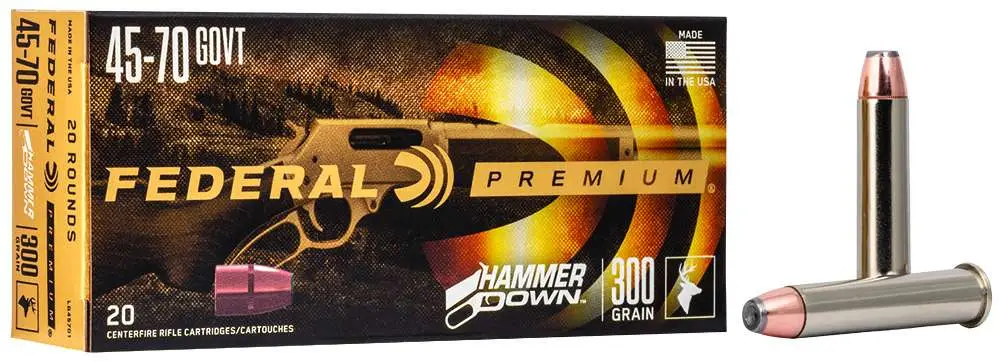 348735-14251401.webp FEDERAL 45-70 GOV 300GR HAMMERDOWN 20 RD/BX 10 BX/CS - Image 1
