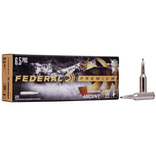 348746-14251417.webp FEDERAL 6.5 PRC 130GR TERMINAL ASCENT 20 RD/BX 10 BX/CS - Image 1