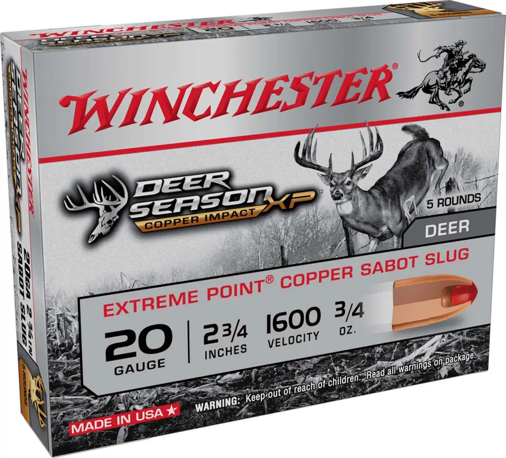 349296-14260121.webp WINCHESTER COPPER IMPCT 20G 3/4OZ SLUG 5RD BX 100RD CASE - Image 1