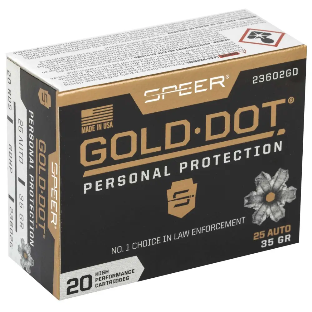 36722-14131871.webp SPEER 25 AUTO 35 GR GDHP AMMO 20 RD/BX 10 BX/CS - Image 1