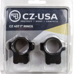 CZ 457 1" ALUMINUM SCOPE RINGS - 11MM DOVETAIL MATTE BLACK