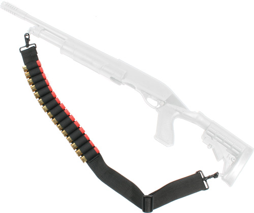 43SS15BK.jpg BLACKHAWK SHOT SLING BLACK - HOLDS 15 SHOTGUN SHELLS - Image 1