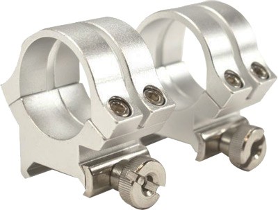 49055-1.jpg WEAVER RINGS DETACHABLE QUAD- - LOCK 1" MEDIUM SILVER .169" - Image 1