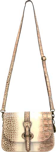 49643.jpg CAMELEON S&W CROC HANDBAG - CROSSBODY CARRY PURSE - Image 1