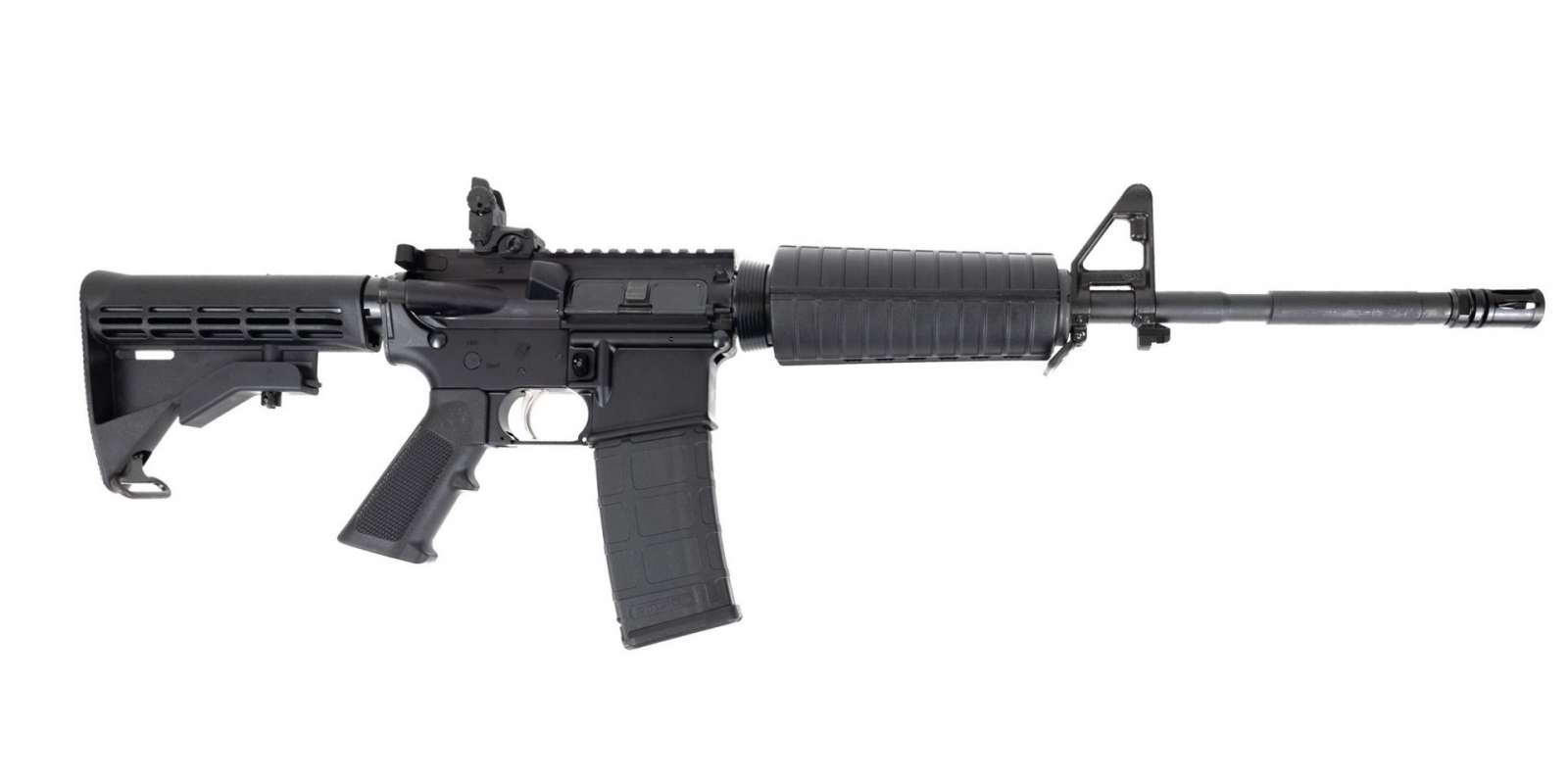 545915-14265119.jpg DPMS DP-15 M4 5.56 RIFLE FSB W/ REAR MBUS 1-30RD - Image 1