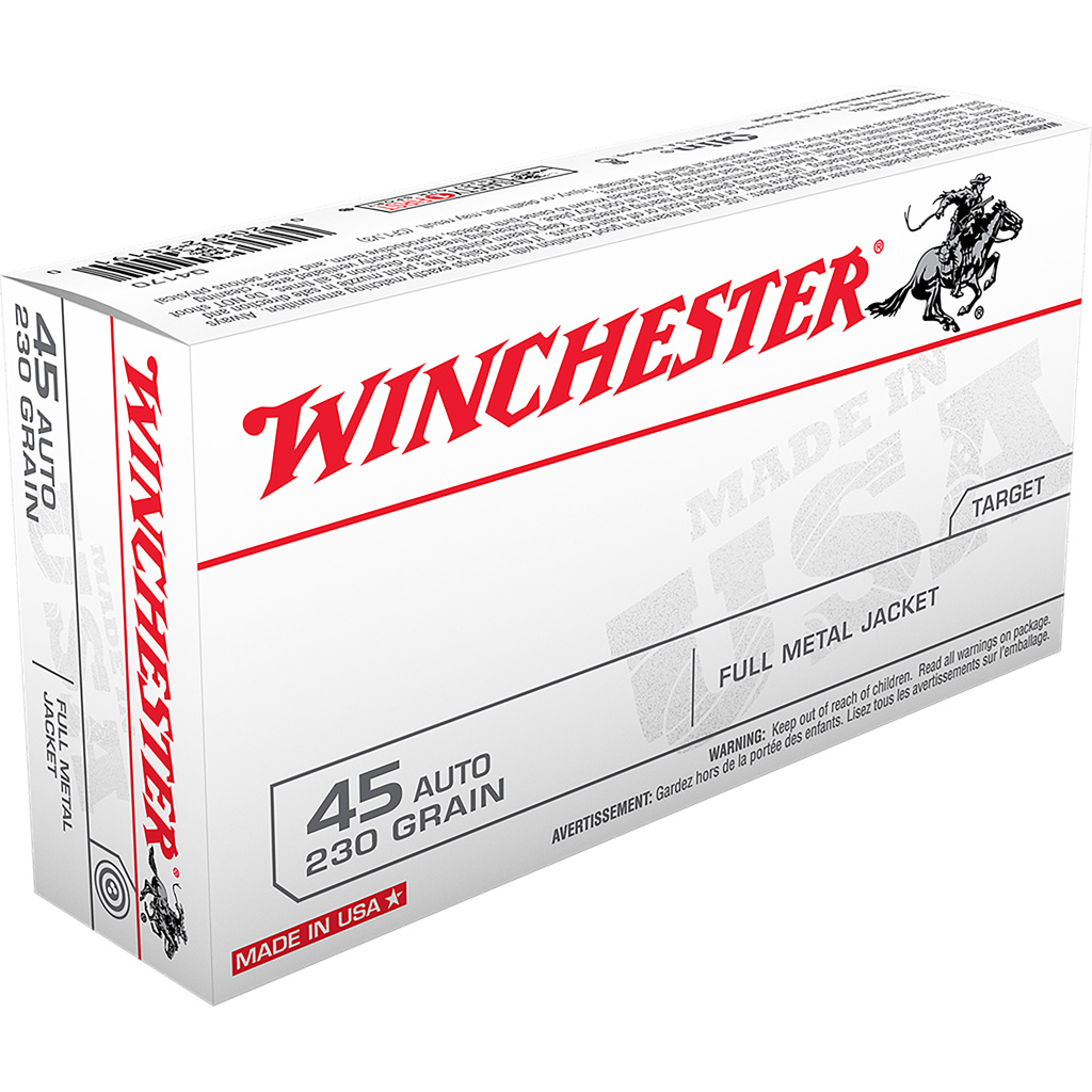 609328_1.jpg Winchester USA Pistol Ammo 45 ACP 230 gr. FMJ 50 rd. - Image 1