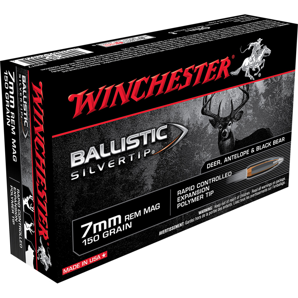 609338_1.jpg Winchester Ballistic Silvertip Rifle Ammo 7mm Rem. Mag. 150 gr Ballistic Silvertip 20 rd - Image 1