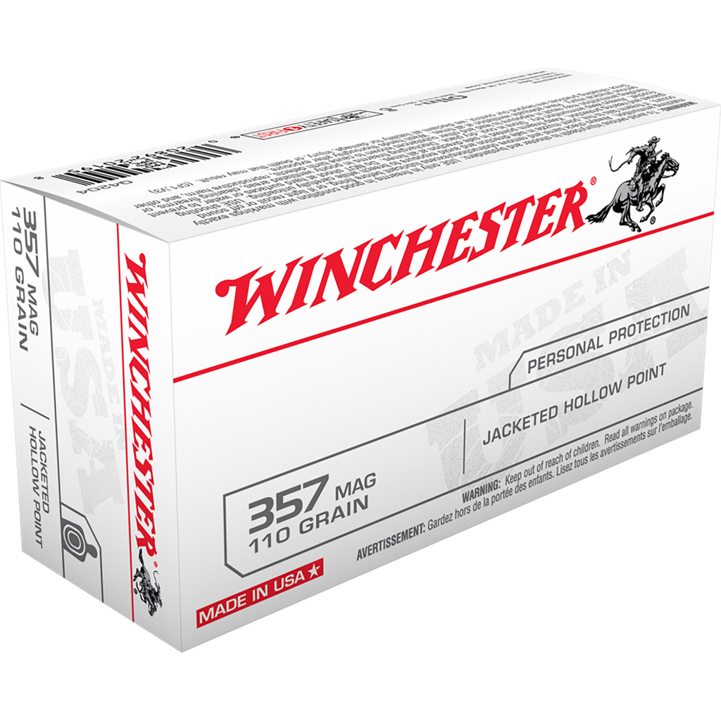 609674_1.jpg Winchester Best Value Pistol Ammo 357 Mag 110 gr. Jacketed Hollow Point 50 rd. - Image 1