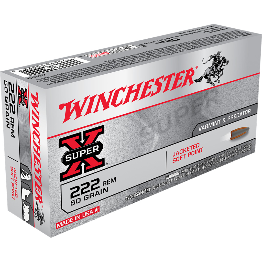 609748_1.jpg Winchester Super-X Rifle Ammo 222 Rem 50 gr. Pointed Soft Point 20 rd. - Image 1