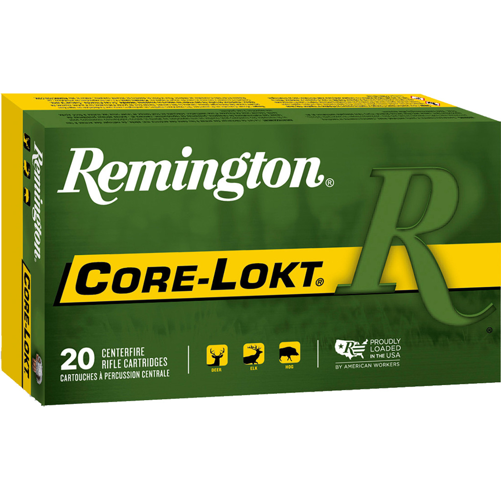 610291_1.jpg Remington Core-Lokt Centerfire Rifle Ammo 338 Win. Mag. 250 gr. Core-Lokt PSP 20 rd. - Image 1